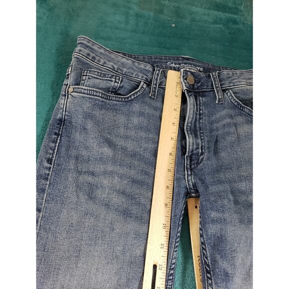 Calvin Klein Jeans Size 6 Womens Blue Pants Stretch Mid Rise Slim Boyfriend - Picture 7 of 13